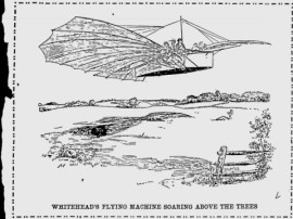 Gustave Whitehead flying machine flying drawing - courtesy of gustave-whitehead.com